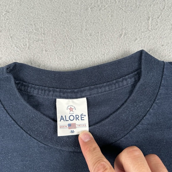 Vtg 90s Orion And The Wolves T Shirt Men's Medium Blue Wolf‎ Nature Stars - Picture 6 of 16